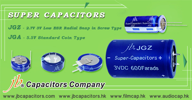 jb High Power Super Capacitors JGZ series - Radial, Snap-in, Screw Type