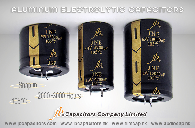 jb JNE Snap in Aluminum electrolytic capacitors cross reference
